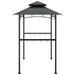 Barbecue-overkapping 240x150x243 cm staal antracietkleurig