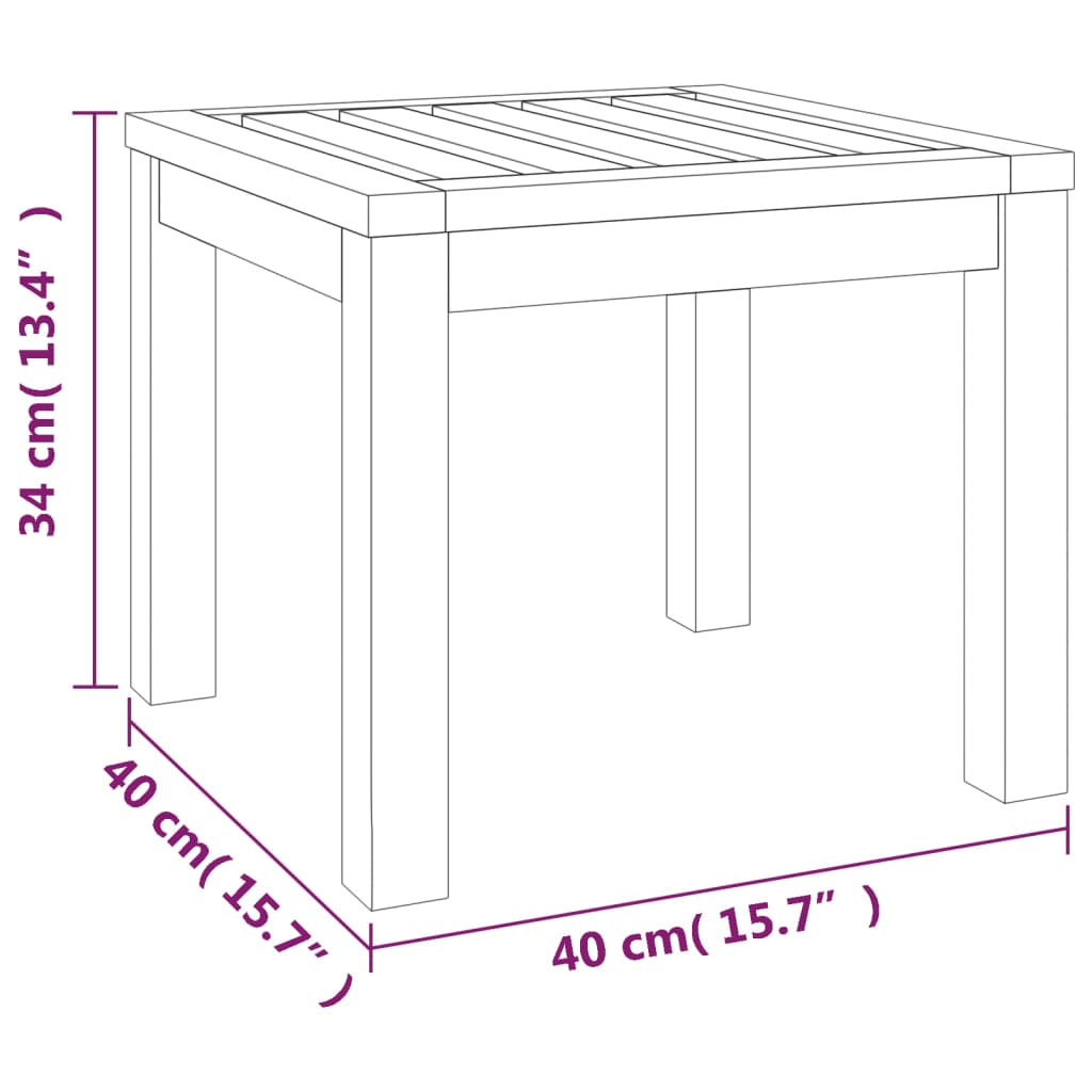 Tuinkrukjes 2 st met kussens 40x40x42 cm massief acaciahout