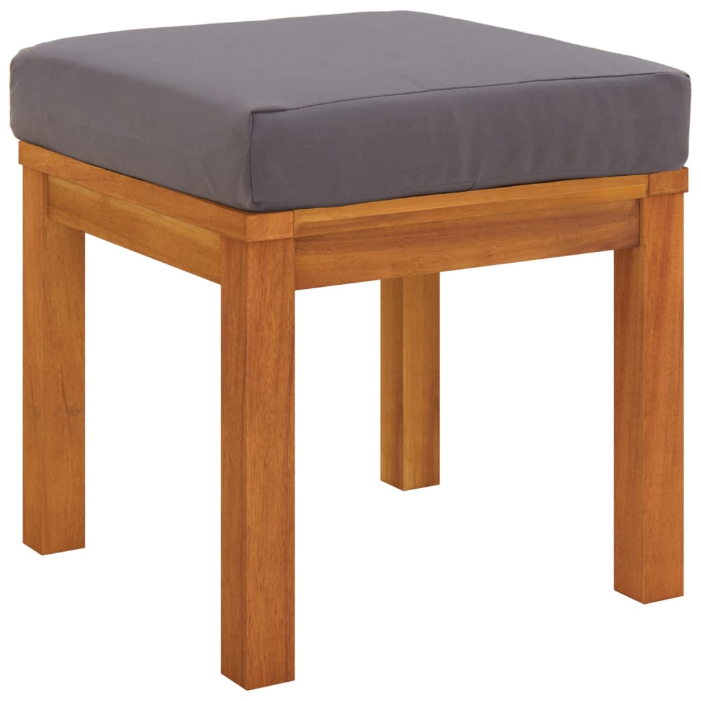 Tuinkrukjes 2 st met kussens 40x40x42 cm massief acaciahout