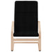 Relaxstoel met voetenbank stof zwart