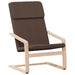 Relaxstoel met voetenbank stof donkerbruin