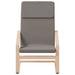 Relaxstoel met voetenbank stof taupe