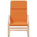 Relaxstoel met voetenbank stof donkergeel