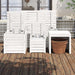 4-delige Tuinboxset massief grenenhout wit