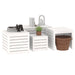 4-delige Tuinboxset massief grenenhout wit