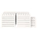 4-delige Tuinboxset massief grenenhout wit