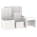4-delige Tuinboxset massief grenenhout wit