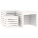 4-delige Tuinboxset massief grenenhout wit