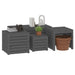 4-delige Tuinboxset massief grenenhout grijs