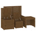 4-delige Tuinboxset massief grenenhout honingbruin