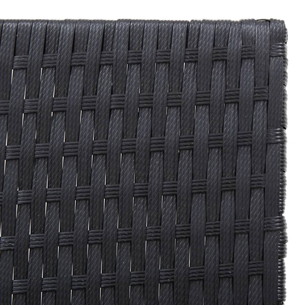 Ligbed met tafeltje poly rattan en massief acaciahout