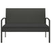 Tuinbank met kussen 105 cm poly rattan zwart