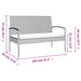 Tuinbank met kussen 105 cm poly rattan zwart
