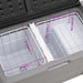 Koelbox met wielen en handvat 60 L polypropeen zwart en grijs