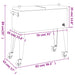 Koelbox op wielen 92x43x89 cm rood