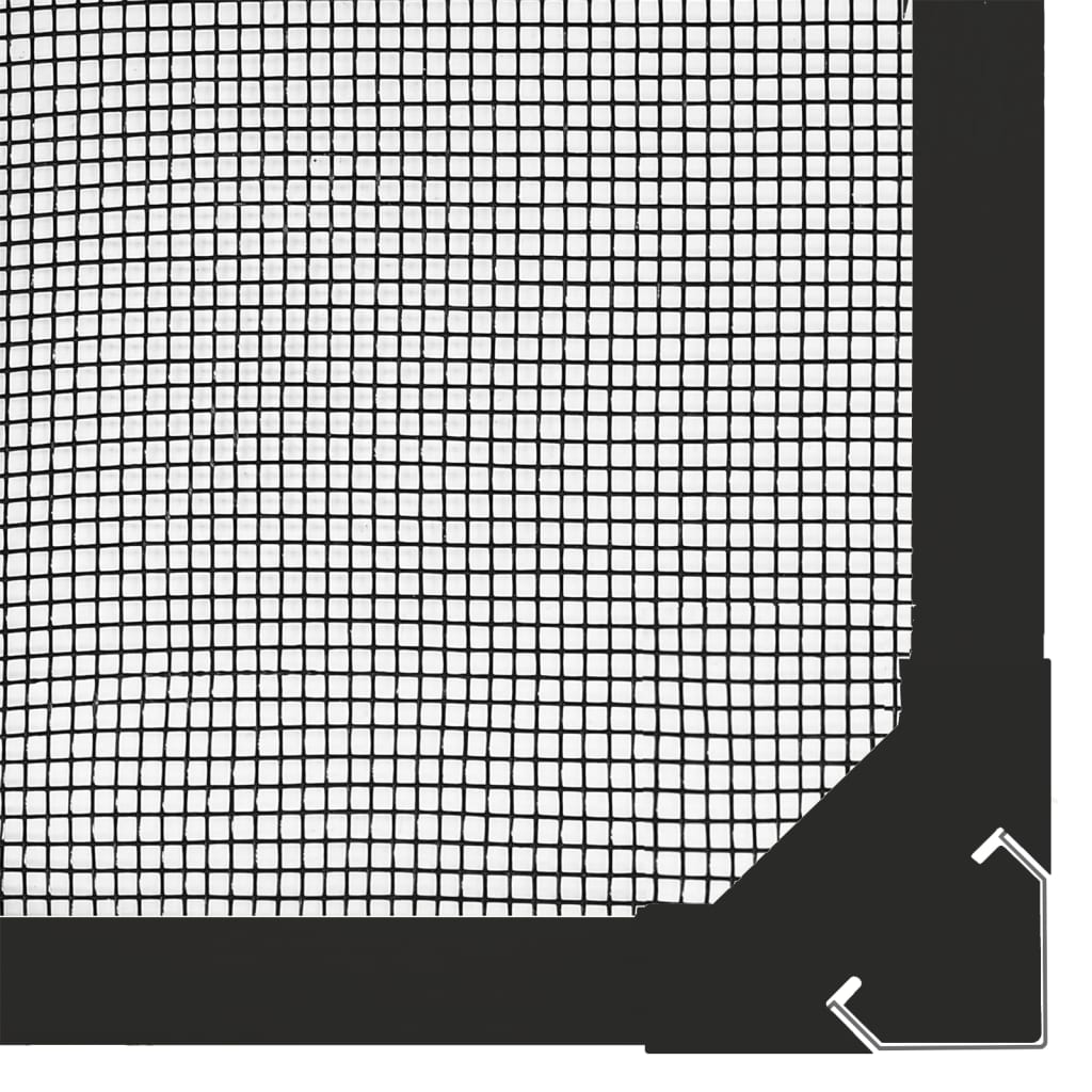 Insectenhor voor ramen magnetisch 80x140 cm antracietkleurig