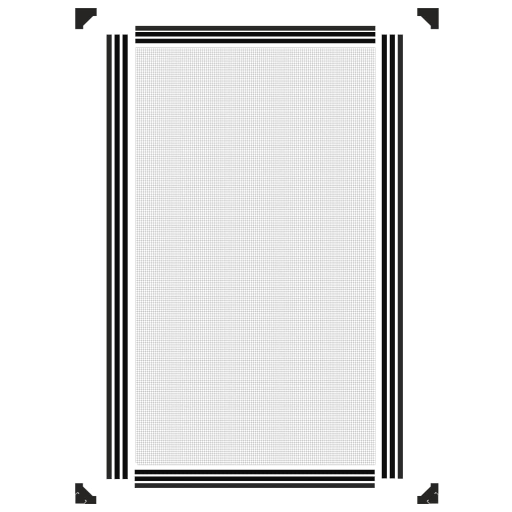 Insectenhor voor ramen magnetisch 80x140 cm antracietkleurig