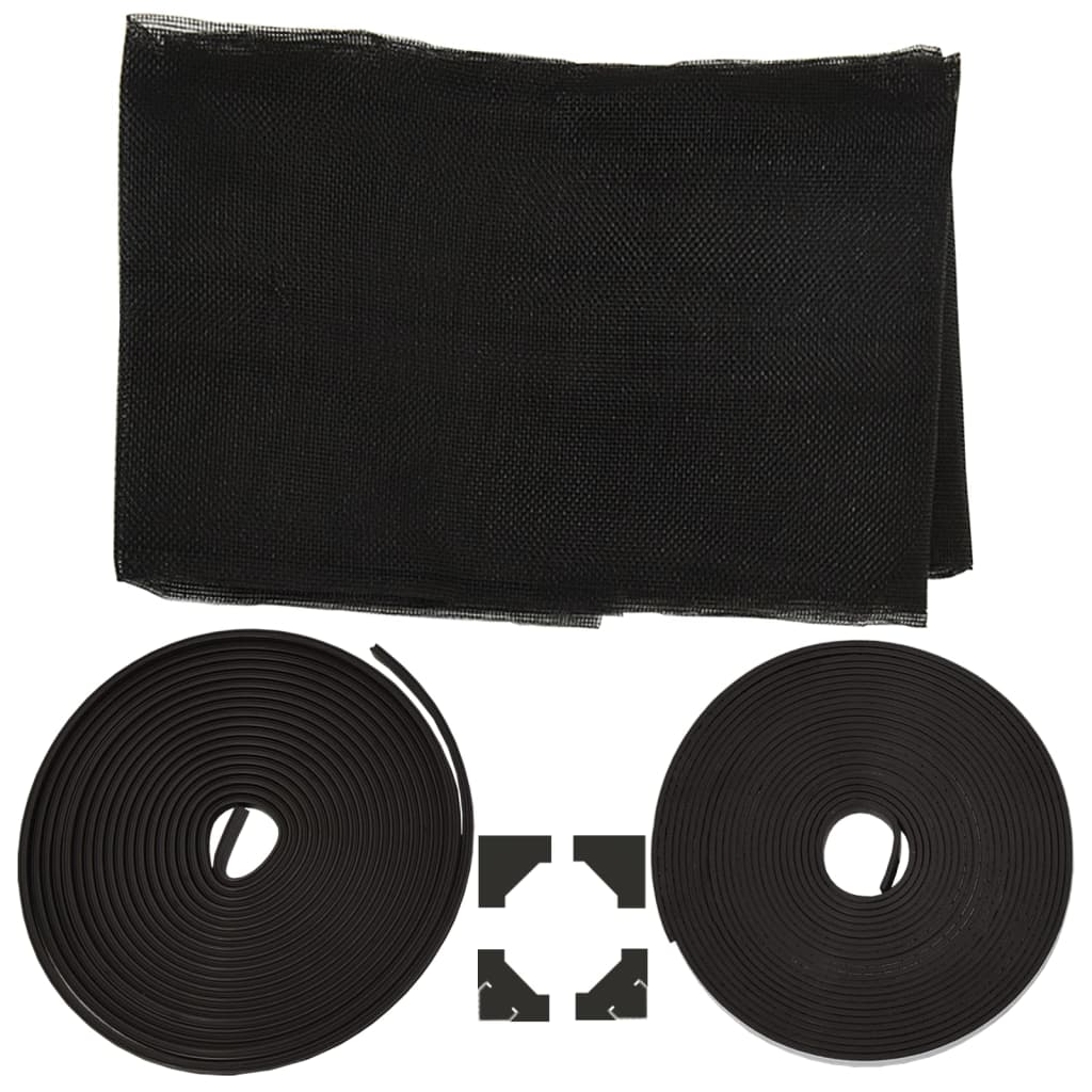 Insectenhor voor ramen magnetisch 80x140 cm antracietkleurig