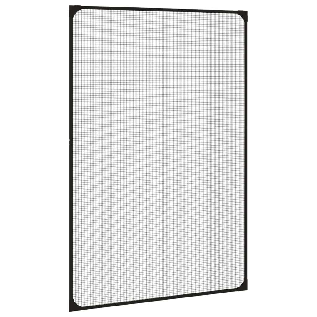Insectenhor voor ramen magnetisch 80x120 cm antracietkleurig