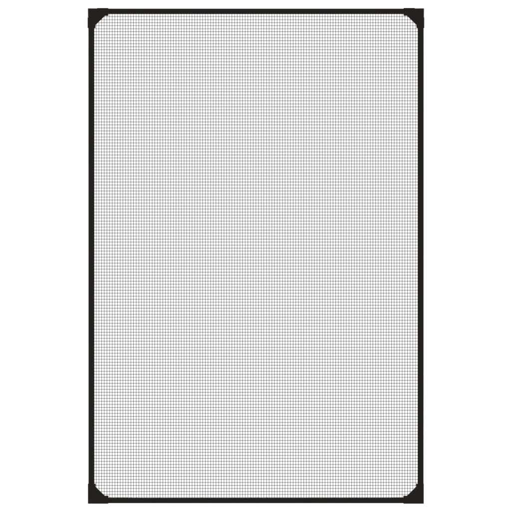 Insectenhor voor ramen magnetisch 80x120 cm antracietkleurig