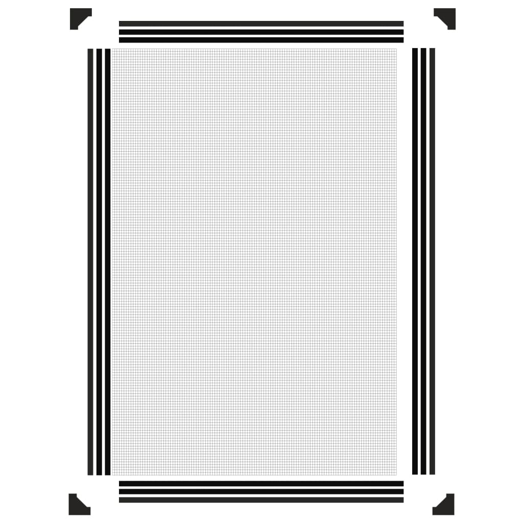 Insectenhor voor ramen magnetisch 80x120 cm antracietkleurig