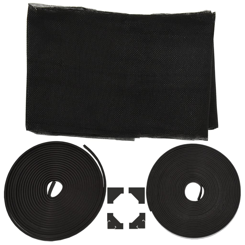 Insectenhor voor ramen magnetisch 80x120 cm antracietkleurig