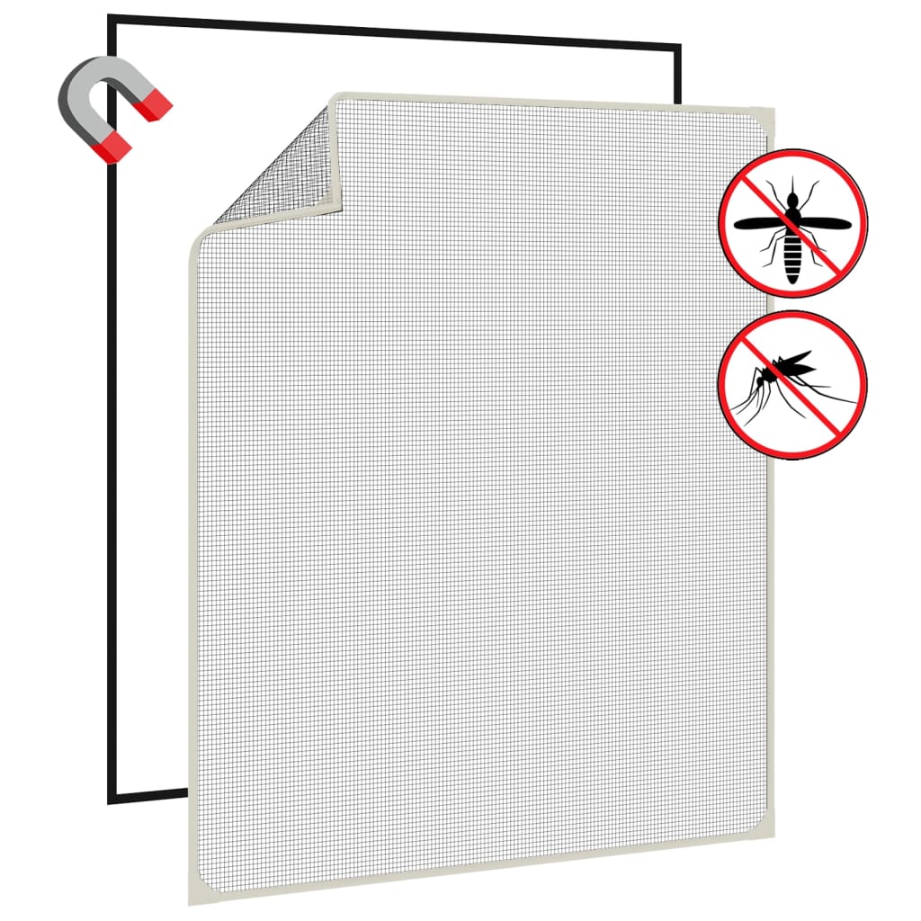 Insectenhor voor ramen magnetisch 100x120 cm wit