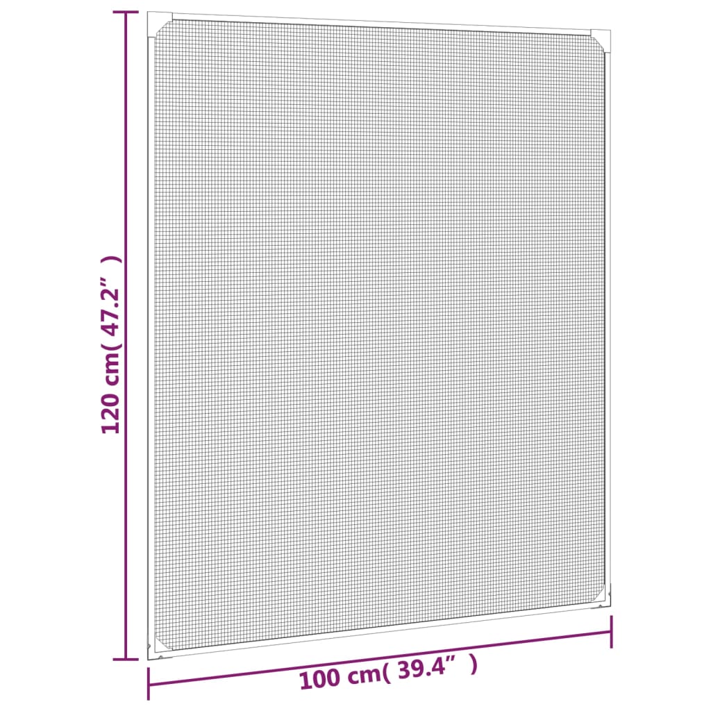 Insectenhor voor ramen magnetisch 100x120 cm wit
