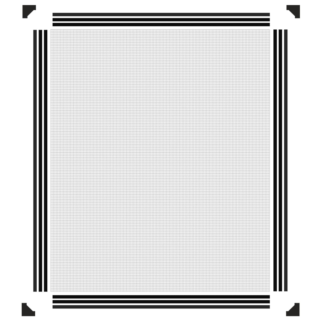 Insectenhor voor ramen magnetisch 100x120 cm antracietkleurig