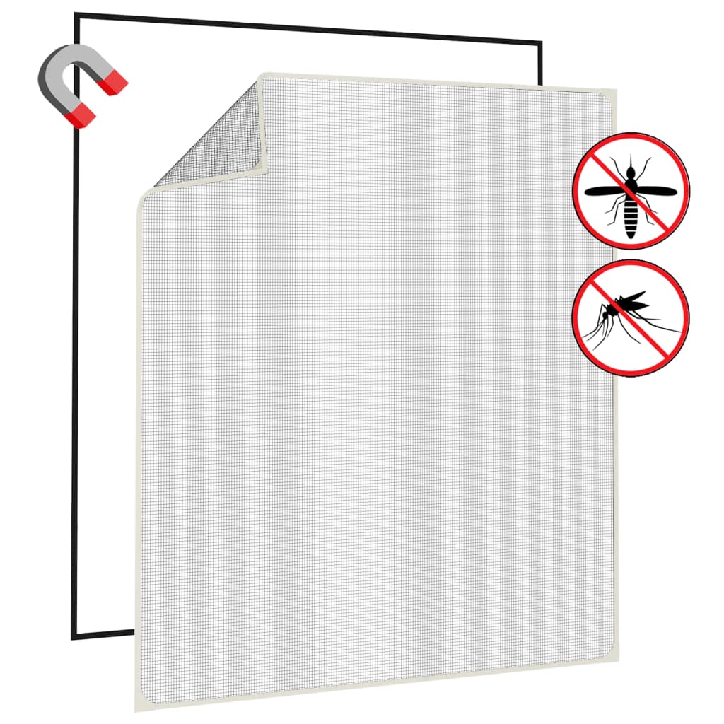 Insectenhor voor ramen magnetisch 120x140 cm wit