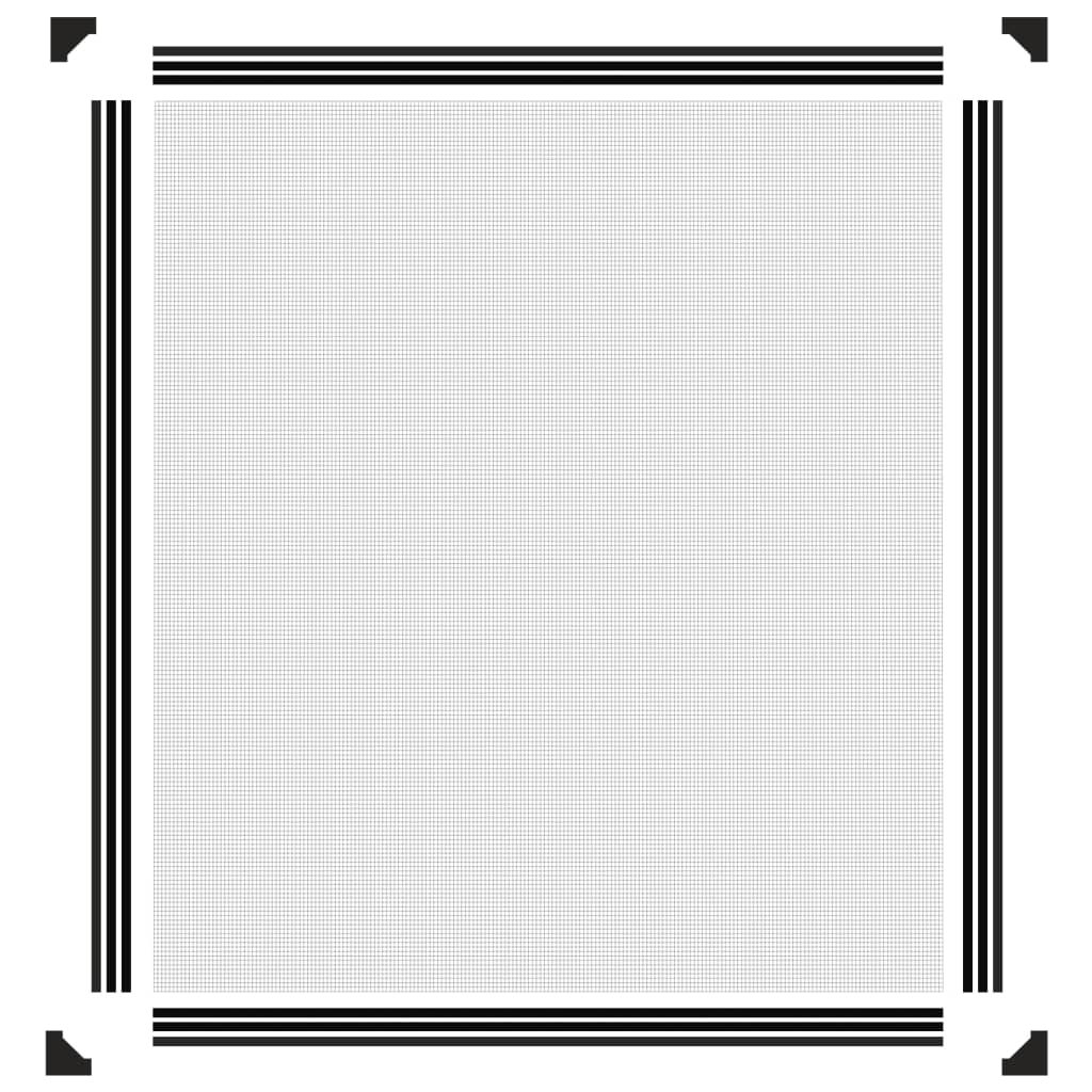 Insectenhor voor ramen magnetisch 130x150 cm antracietkleurig
