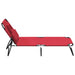 Ligbed inklapbaar oxford stof en gepoedercoat staal rood