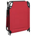 Ligbed inklapbaar oxford stof en gepoedercoat staal rood