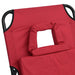 Ligbed inklapbaar oxford stof en gepoedercoat staal rood