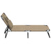 Ligbed inklapbaar oxford stof en gepoedercoat staal taupe
