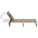 Ligbed inklapbaar oxford stof en gepoedercoat staal taupe