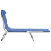 Ligbedden 2 st inklapbaar textileen en staal blauw