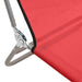 Ligbedden 2 st inklapbaar textileen en staal rood