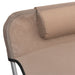 Ligbedden 2 st inklapbaar textileen en staal taupe