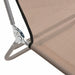Ligbedden 2 st inklapbaar textileen en staal taupe