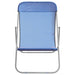Strandstoelen 2 st textileen en gepoedercoat staal blauw