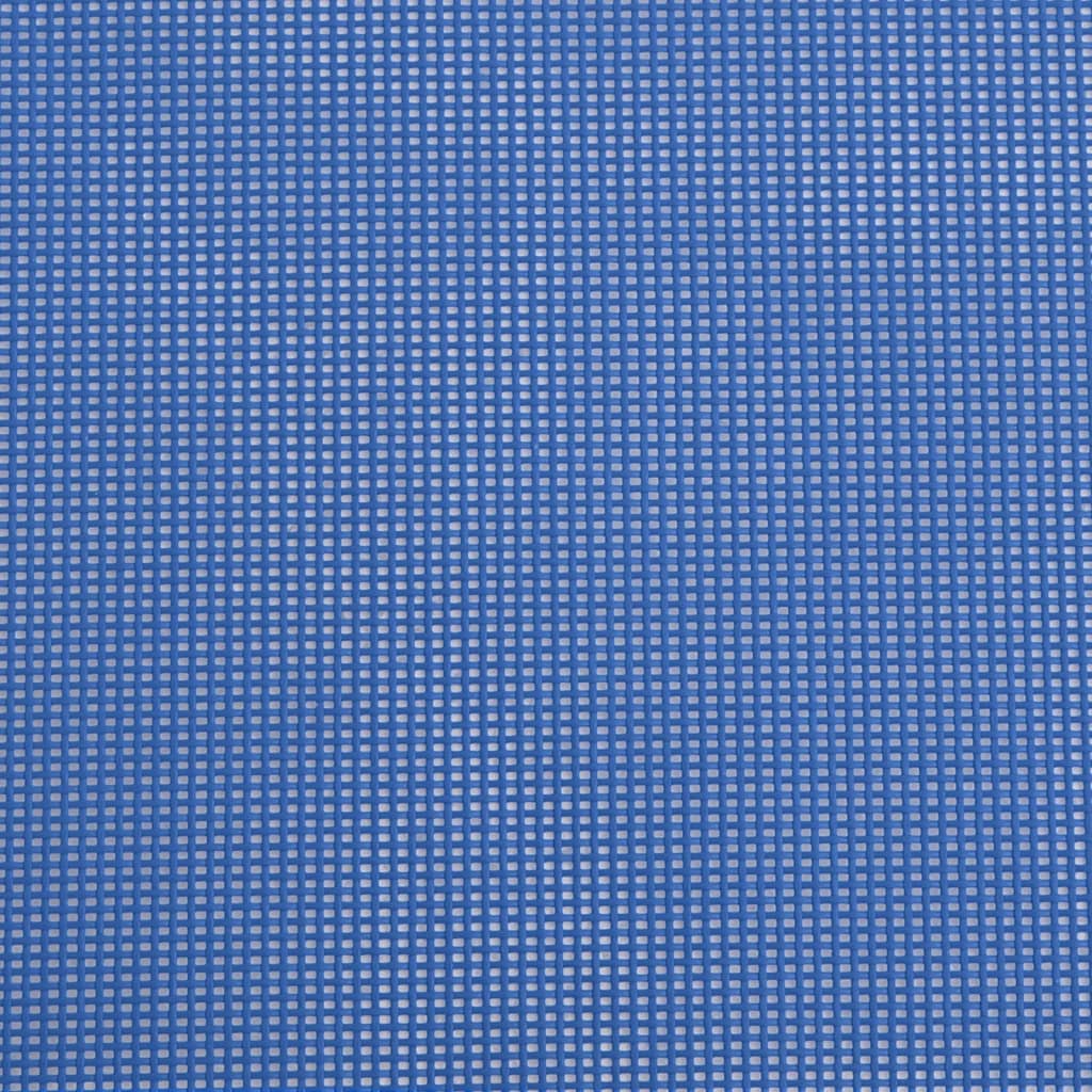 Strandstoelen 2 st textileen en gepoedercoat staal blauw