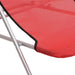 Strandstoelen 2 st textileen en gepoedercoat staal rood