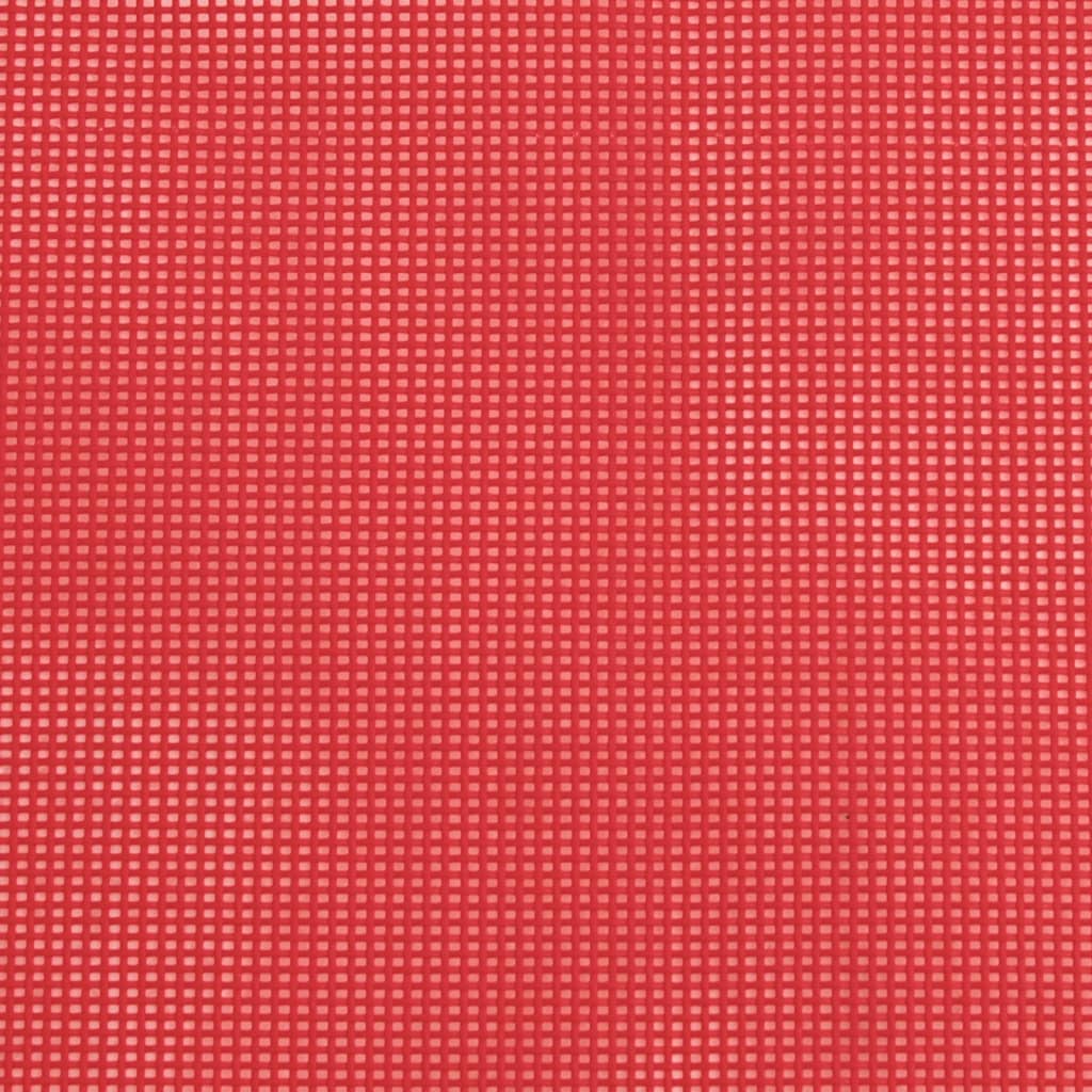Strandstoelen 2 st textileen en gepoedercoat staal rood