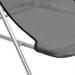 Strandstoelen 2 st textileen en gepoedercoat staal grijs