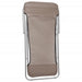 Strandstoelen 2 st textileen en gepoedercoat staal bruin