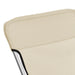 Strandstoelen 2 st textileen en gepoedercoat staal crèmekleurig