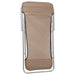 Strandstoelen 2 st textileen en gepoedercoat staal taupe