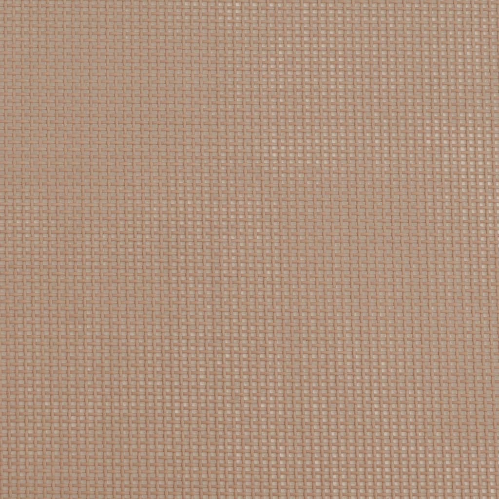 Strandstoelen 2 st textileen en gepoedercoat staal taupe