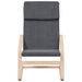 Relaxstoel met voetenbank stof donkergrijs